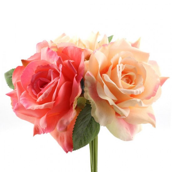Artificial English Roses Bundle Mixed Pink 25cm - R645 BX20