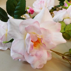 Artificial Flowers Garden Roses Garland Blush Pink - R891 N1
