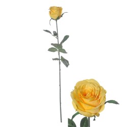 Artificial Garden Rose Buds Yellow 75cm - R225 L3