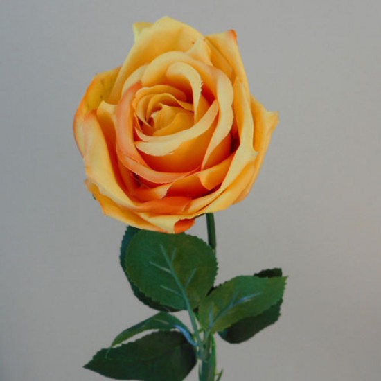 Artificial Rose Buds Saffron Yellow 43cm - R468 