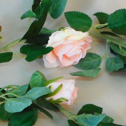 Artificial Roses Garland Pale Pink 175cm - R289 L1