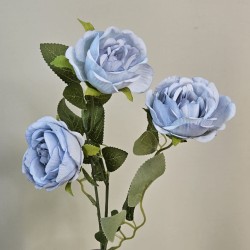 Artificial Rose Spray Blue 41cm - R181 P1