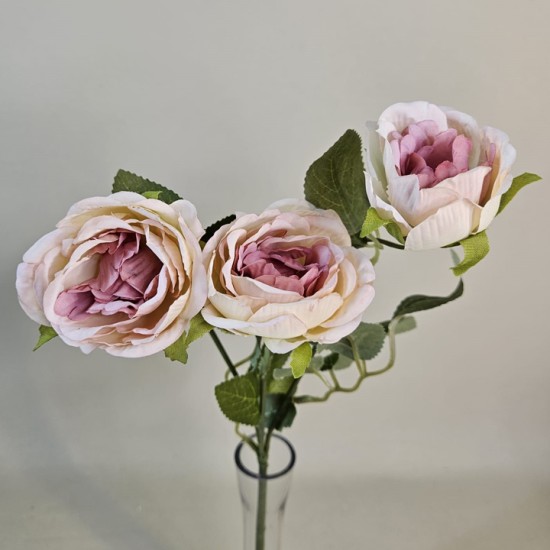 Artificial Rose Spray Dusky Pink 41cm - R179 J4