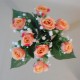 Artificial Rosebuds and Gypsophila Bouquet Peach x 9 29cm - R134 U4