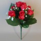 Artificial Rosebuds and Gypsophila Bouquet Red x 9 29cm - R129 M4