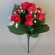 Artificial Rosebuds and Gypsophila Bouquet Red x 9 29cm - R129 BX23