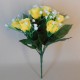Artificial Rosebuds and Gypsophila Bouquet Yellow x 9 29cm - R123 L2