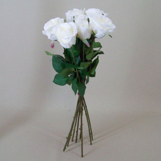 Artificial Roses Bouquet Cream 44cm - R488 