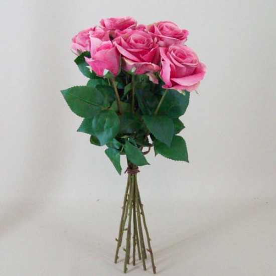 Artificial Roses Bouquet Pink 44cm - R489 M1