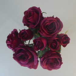Artificial Roses Bouquet Red 44cm - R031 P1