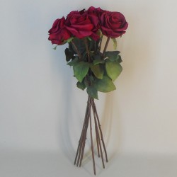Artificial Roses Bouquet Red 44cm - R031 P1