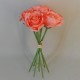 Artificial Roses Bunch Coral 7 Stems 26cm - R347 L1