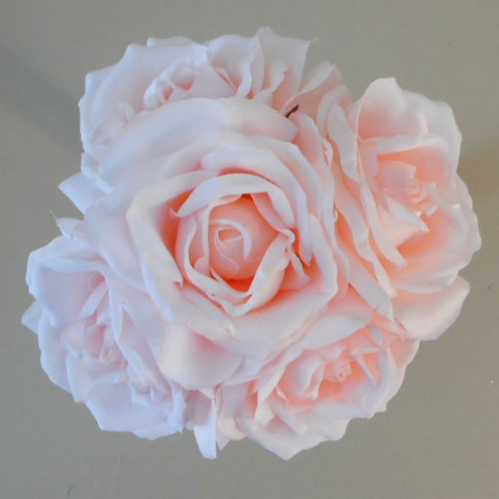 Artificial Roses Bunch Coral Pink 27cm - R354 M1