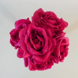 Artificial Roses Bunch Hot Pink 26cm - R597 M1
