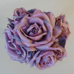Artificial Roses Bunch Mauve Pink 27cm - R960 R2