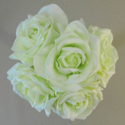 Artificial Roses Bunch Pale Green 27cm - R385 N2