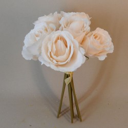 Artificial Roses Bunch Blush Peach 26cm - R135 N3