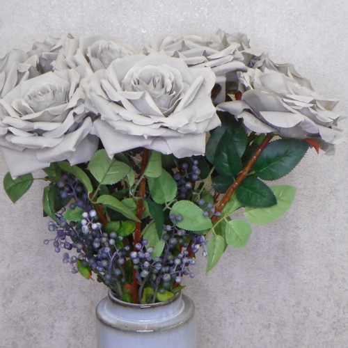 Grey Artificial Flowers