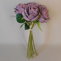 Antique Roses Posy Mauve | Faux Dried Flowers 28cm - R063