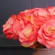 Artificial Roses Posy Pink Peach 26cm - R566 O1