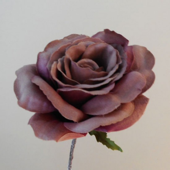 Artificial Roses Stem Dusky Pink no leaves 44cm - R653 O3