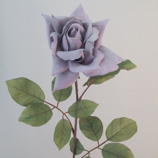 Artificial Tea Rose Lavender Grey 66cm - R704 R4