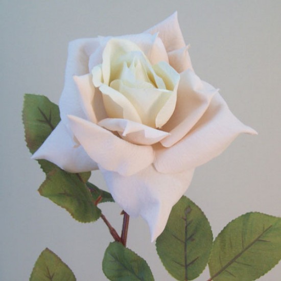 Artificial Tea Rose Blush Peach 66cm - R709 N2