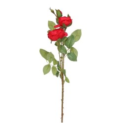 Cabbage Roses Spray Red 75cm - R405 M2
