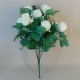 Artificial Rosebuds Bouquet Cream x 10 45cm - R094 