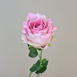 Artificial Rose Mid Pink 62cm - R312 O2