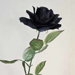 Fleur Artificial Rose Black 63cm - R160