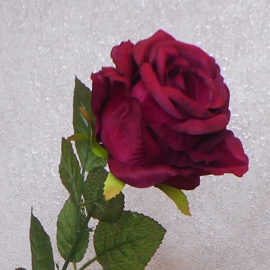 Fleur Artificial Rose Burgundy 63cm - R650 O4