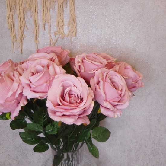 Fleur Artificial Rose Pink 63cm - R647 M4