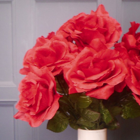 Fleur Artificial Rose Red 63cm - R589 M1