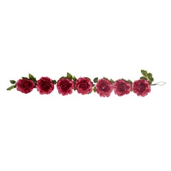 Giant Silk Roses Garland Burgundy 200cm | VM Display Prop - R964 BB4