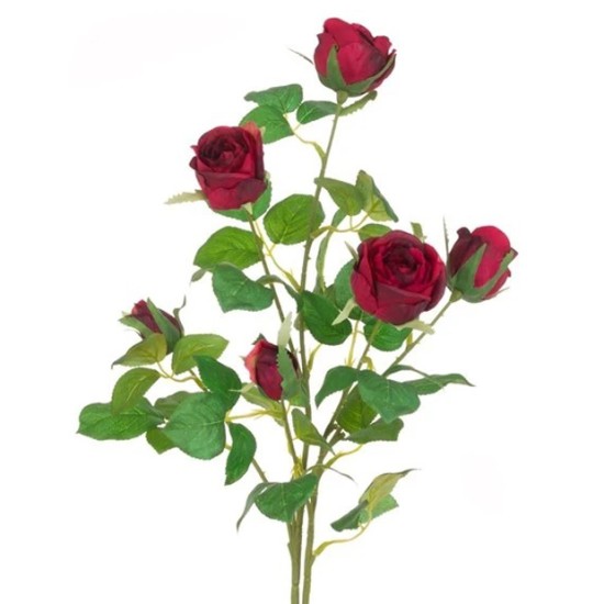Juliet Roses Spray Dark Red 70cm - R407 O1 Juliet Roses Spray Dark Red 70cm - R407 O1