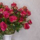 Long Stem Artificial Spray Roses Dark Pink 67cm - R782 GG2