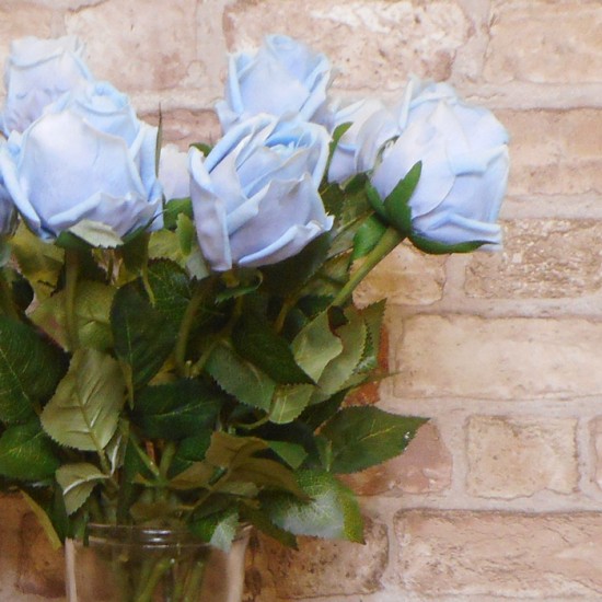 Real Touch Rose Bud Blue 55cm - R456 U2