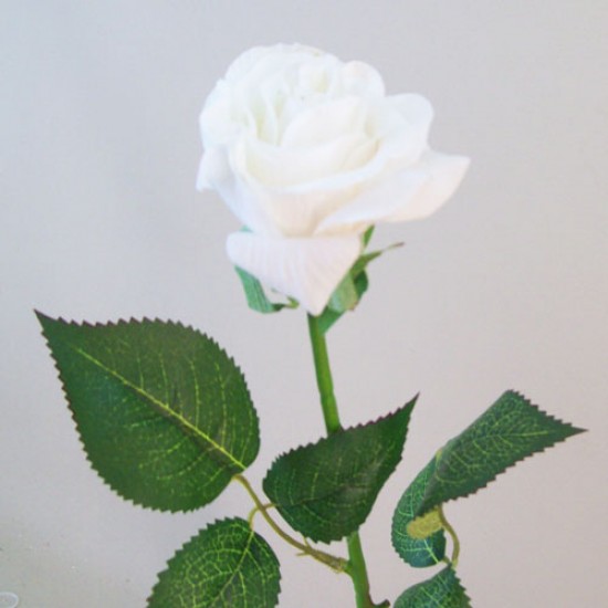 Artificial Roses Real Touch Cream 43cm - R090 O1