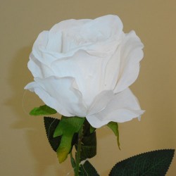 Richmond Artificial Rose Bud Large White 68cm - R348