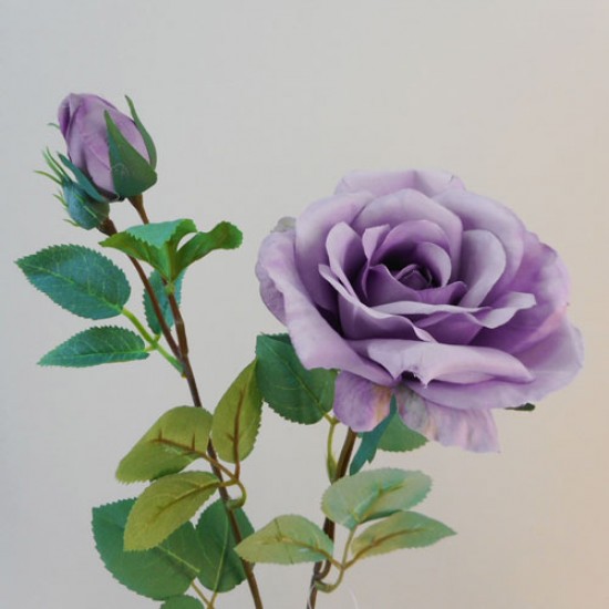Rydal Artificial Rose Spray Lavender 67cm - R111 FF4