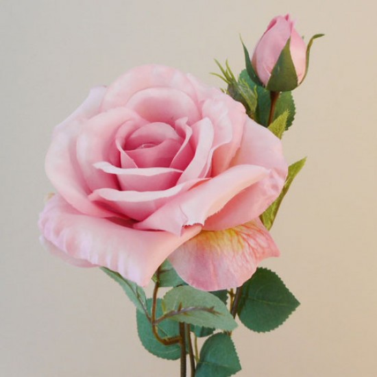 Rydal Artificial Rose Spray Light Pink 67cm - R109 LL2