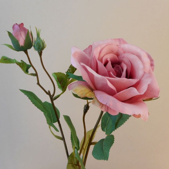 Rydal Artificial Rose Spray Pink 67cm - R108 FF1