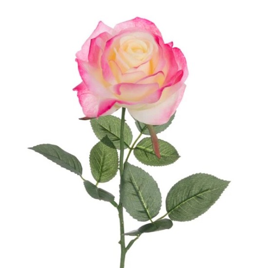 Eco Artificial Rose Pink Cream 62cm - R435 Q2 Eco Artificial Rose Pink Cream 62cm - R435 Q2