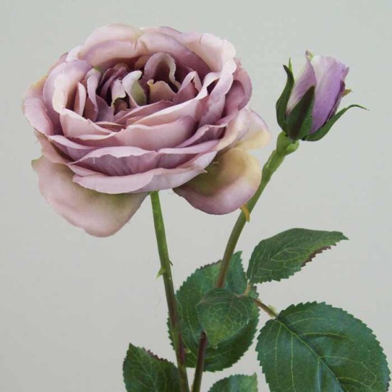 Artificial Vintage Roses Purple 48cm - R074 O2