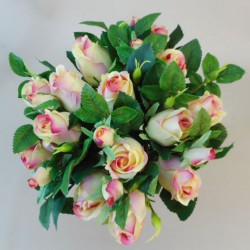 Artificial Rosebuds Bouquet Pale Pink x 22 28cm - R582 L1