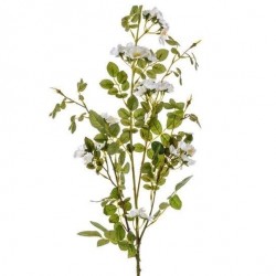 Wild Artificial Roses Branch White 104cm - R265 S1