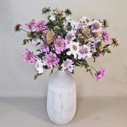 Silk Scabious Flowers Lilac 73cm | Artificial Scabiosa - S105 T2