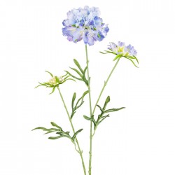 Double Silk Scabious Flowers Blue Purple 76cm | Artificial Scabiosa - S003 KK3