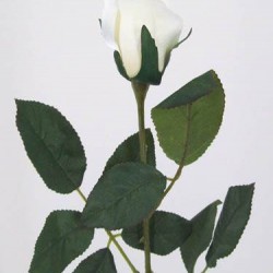 Artificial Bud Roses Cream Ivory 65cm - R008 N4